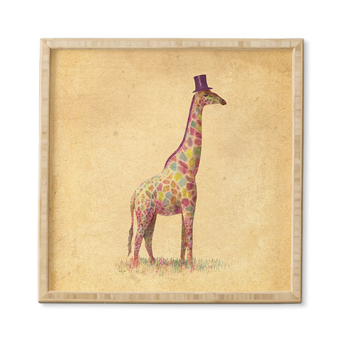 Terry Fan Fashionable Giraffe Framed Wall Art