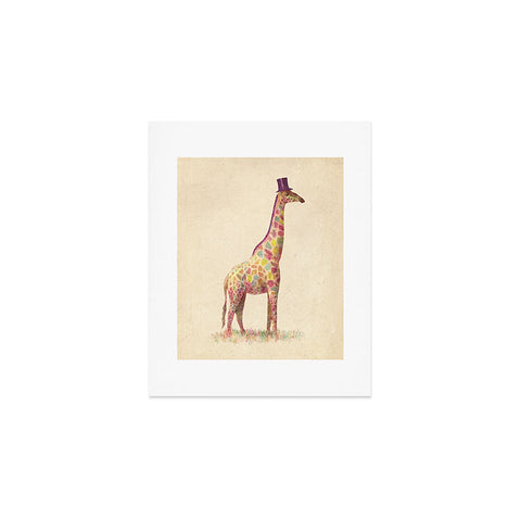Terry Fan Fashionable Giraffe Art Print