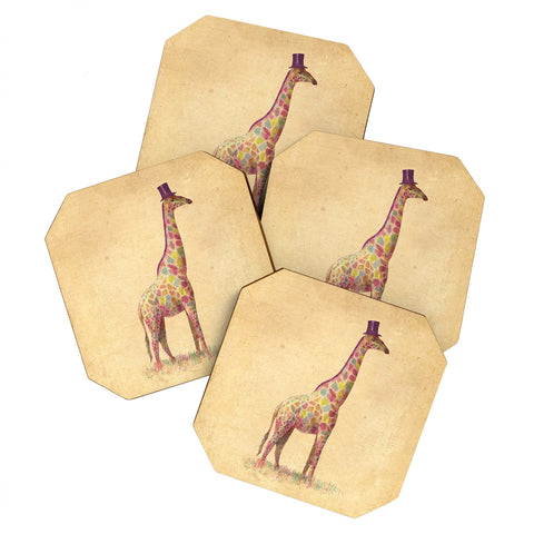 Terry Fan Fashionable Giraffe Coaster Set