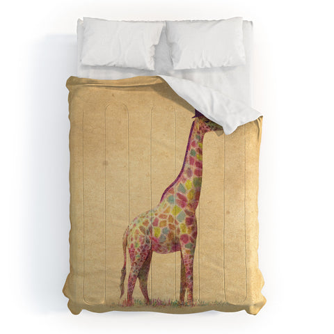 Terry Fan Fashionable Giraffe Comforter