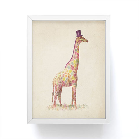 Terry Fan Fashionable Giraffe Framed Mini Art Print