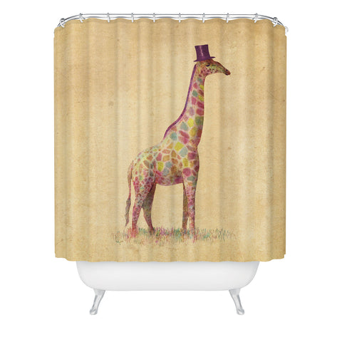 Terry Fan Fashionable Giraffe Shower Curtain