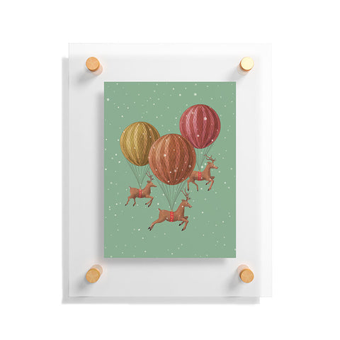 Terry Fan Flight Of The Deers Floating Acrylic Print