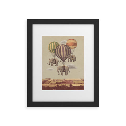 Terry Fan Flight Of The Elephants Framed Art Print