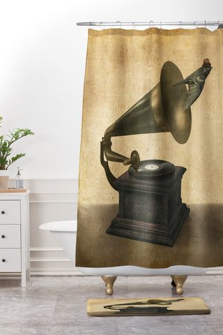 Terry Fan Golden Age Shower Curtain And Mat