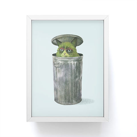 Terry Fan Grouchy Cat Framed Mini Art Print