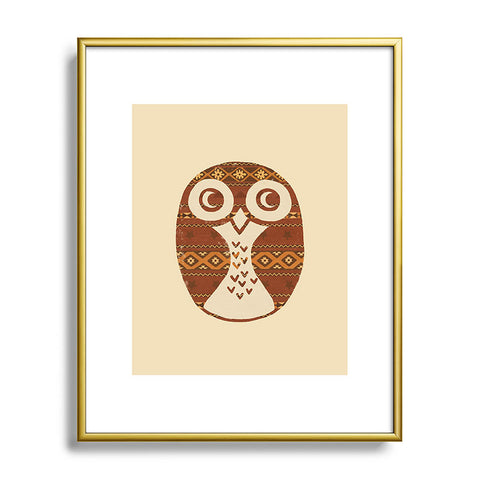 Terry Fan Navajo Owl Metal Framed Art Print