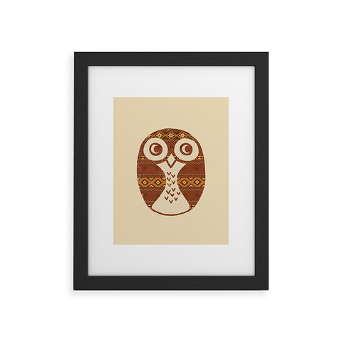 Terry Fan Navajo Owl Framed Art Print