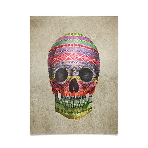 Terry Fan Navajo Skull Poster