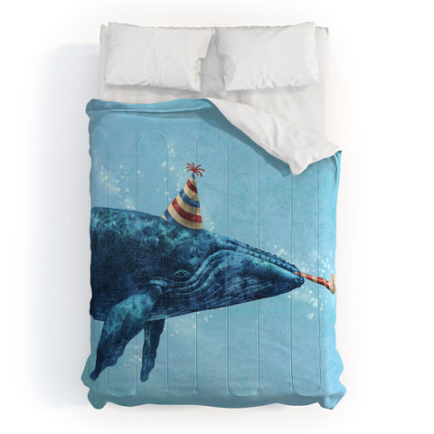 Terry Fan Party Whale Comforter
