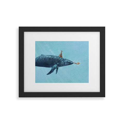 Terry Fan Party Whale Framed Art Print