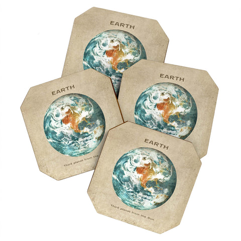Terry Fan Planet Earth Coaster Set