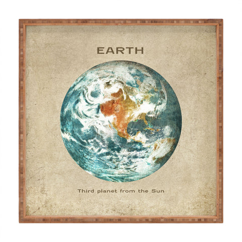 Terry Fan Planet Earth Square Tray