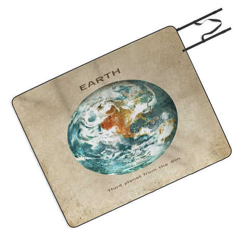 Terry Fan Planet Earth Picnic Blanket