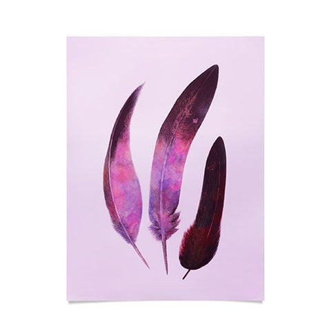 Terry Fan Purple Feathers Poster