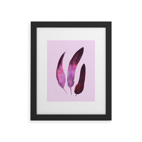 Terry Fan Purple Feathers Framed Art Print