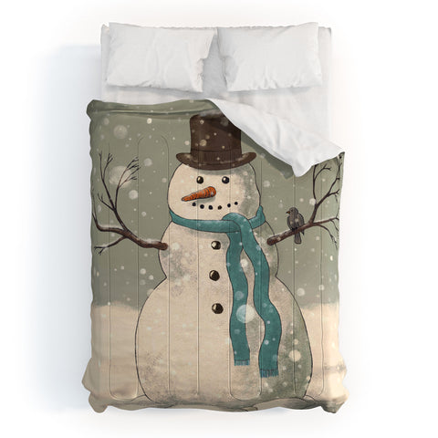 Terry Fan Snowman Comforter