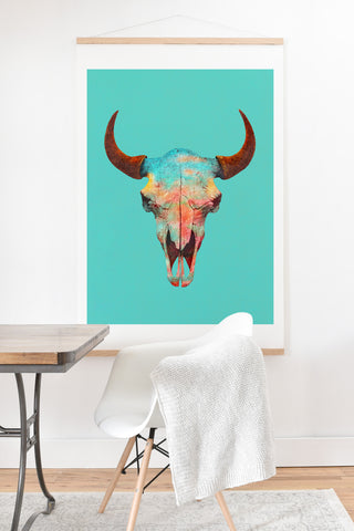 Terry Fan Turquoise Sky Art Print And Hanger