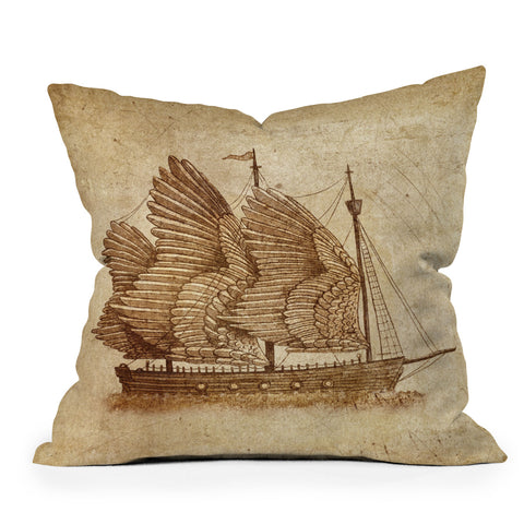 Terry Fan Winged Odyssey Throw Pillow