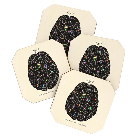 Terry Fan Your Brain On Video Games Coaster Set