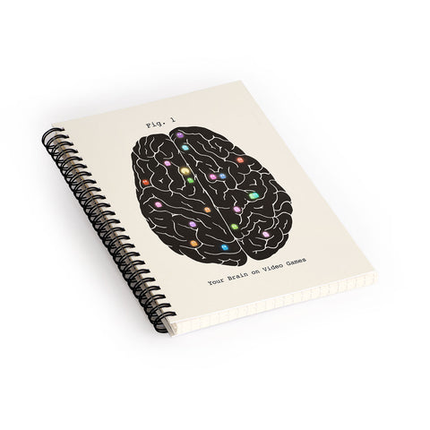 Terry Fan Your Brain On Video Games Spiral Notebook