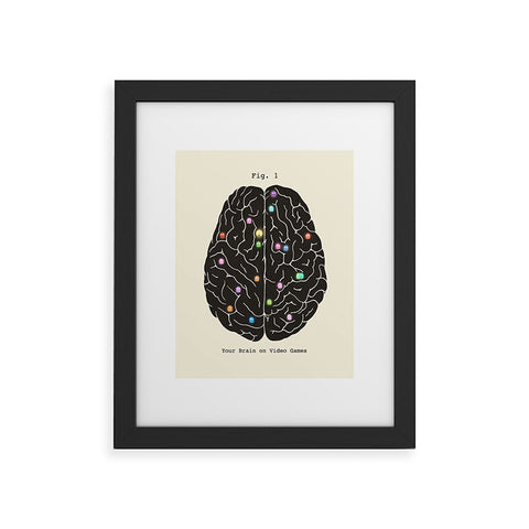 Terry Fan Your Brain On Video Games Framed Art Print