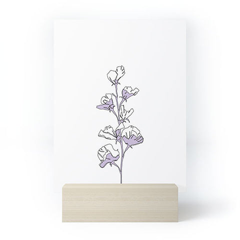 The Colour Study Lilac Cotton Flower Mini Art Print
