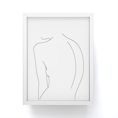 The Colour Study Nude back line drawing Alex Framed Mini Art Print