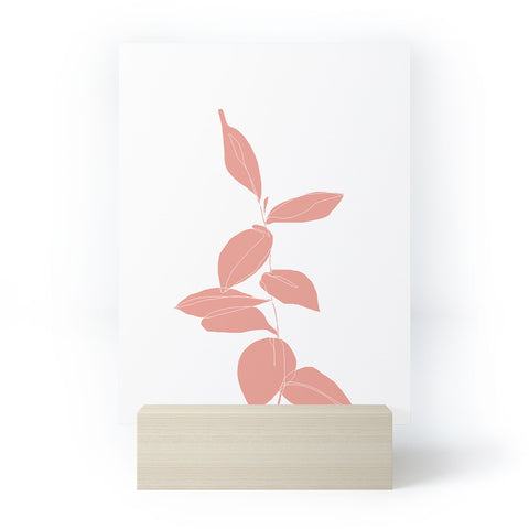 The Colour Study Plant Drawing Berry Pink Mini Art Print