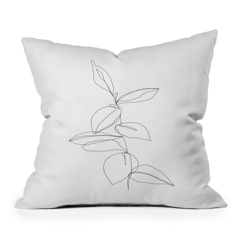 The Colour Study Plant illustration Berry Throw Pillow