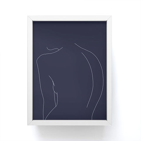 The Colour Study Womans back line Framed Mini Art Print