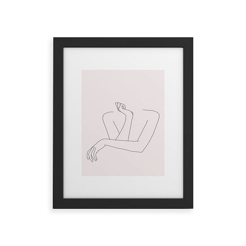 The Colour Study Womans crossed arms Framed Art Print
