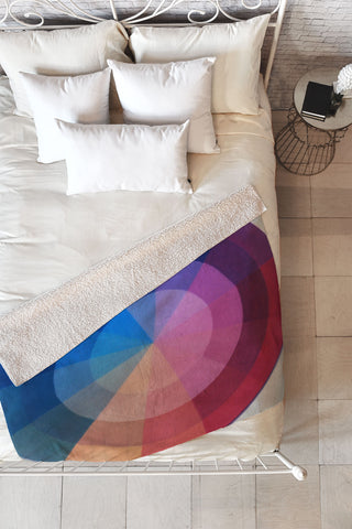 The Light Fantastic Color Wheel Fleece Throw Blanket