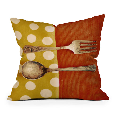 The Light Fantastic Fork And Spoon Throw Pillow