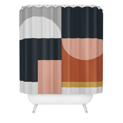 The Old Art Studio Abstract Geometric 09 Shower Curtain