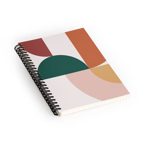 The Old Art Studio Abstract Geometric 12 Spiral Notebook