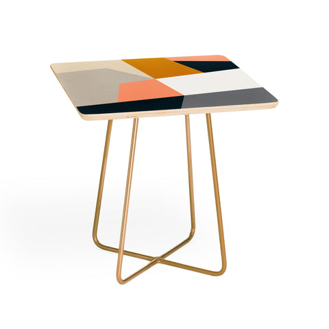 The Old Art Studio Abstract Geometric 27 Navy Side Table