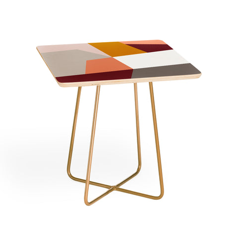 The Old Art Studio Abstract Geometric 27 Red Side Table