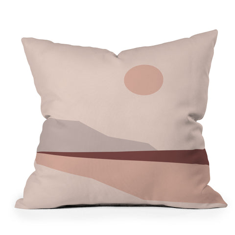 The Old Art Studio Abstract Landscape 02 Throw Pillow