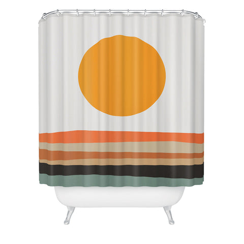 The Old Art Studio Abstract Landscape 10A Shower Curtain