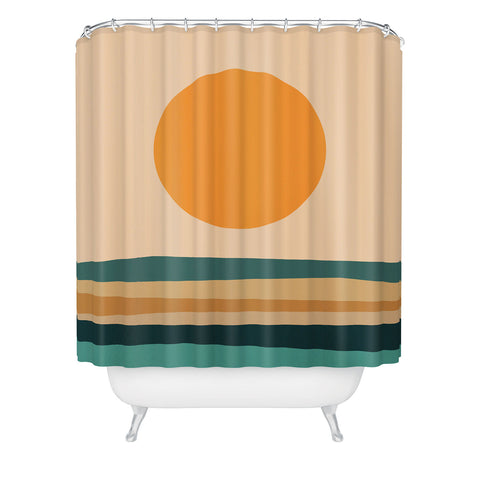 The Old Art Studio Abstract Landscape 10B Shower Curtain