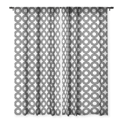 The Old Art Studio Geometric Pattern 02A Sheer Window Curtain