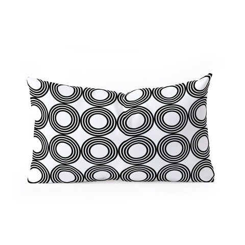 The Old Art Studio Geometric Pattern 02A Oblong Throw Pillow