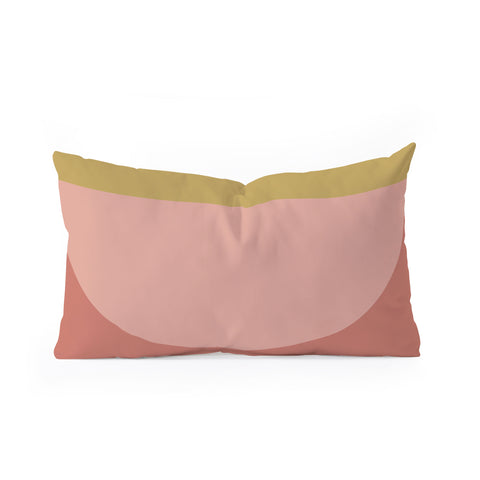The Old Art Studio Maximalist Geometric 03 Oblong Throw Pillow