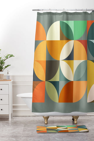 The Old Art Studio Mid Century 78 Shower Curtain And Mat