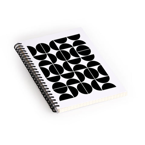 The Old Art Studio Mid Century Modern 04 Black Spiral Notebook