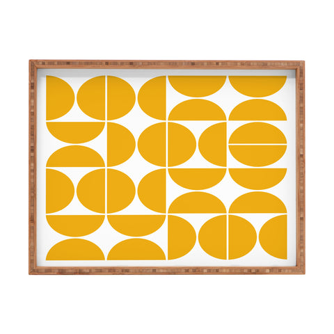The Old Art Studio Mid Century Modern 04 Yellow Rectangular Tray