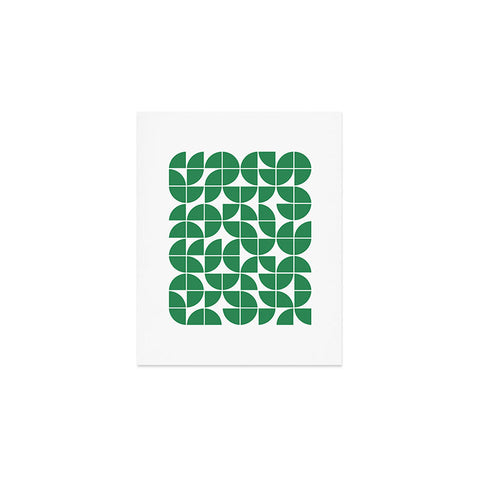 The Old Art Studio Mid Century Modern Geometric 20 Green Art Print