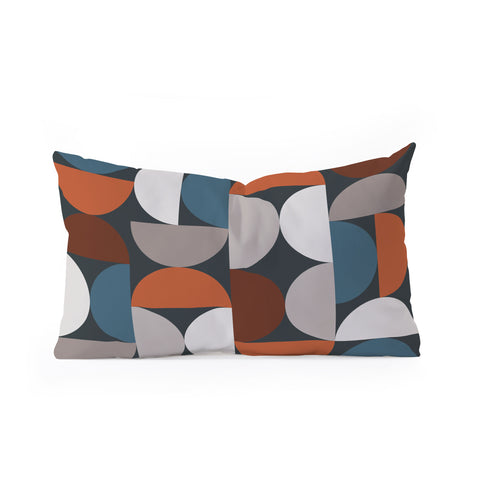 The Old Art Studio Mid Century Modern Geometric 24 Oblong Throw Pillow
