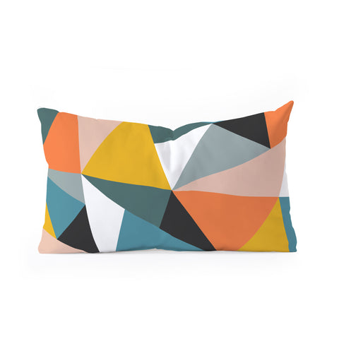The Old Art Studio Modern Geometric 36 Oblong Throw Pillow